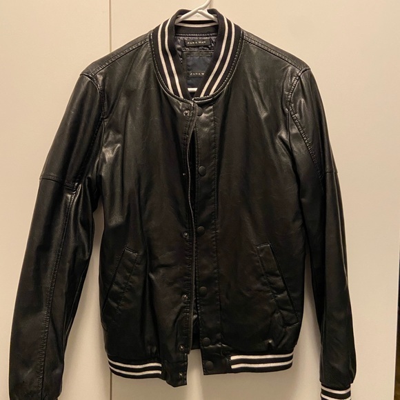 jacket leather zara